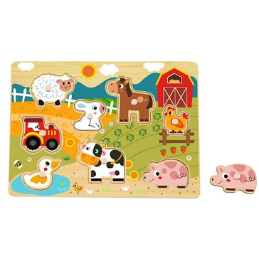 Dřevěné puzzle Farma – vkládačka