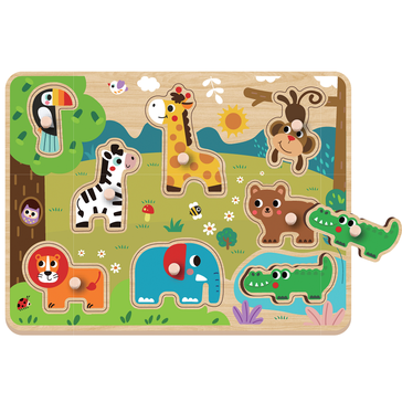 Dřevěné puzzle Safari – vkládačka