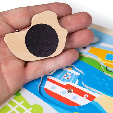 Vkládačka se zvukem Doprava – dřevěné zvukové puzzle