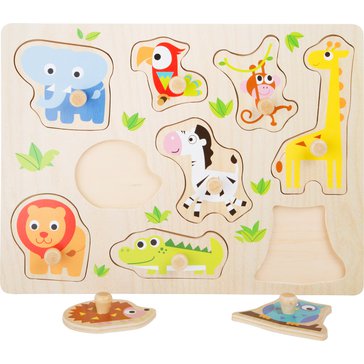 Dřevěné vkládací puzzle Zoo