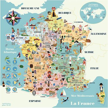 Magnetická mapa Francie Magnetická mapa Francie