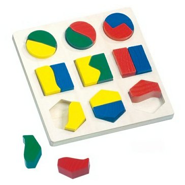 Dřevěné puzzle geometrické tvary Dřevěné puzzle geometrické tvary