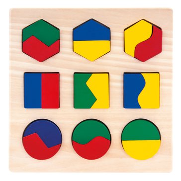 Dřevěné puzzle geometrické tvary Dřevěné puzzle geometrické tvary