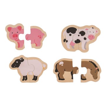 První puzzle zvířátka z farmy – rozvoj řeči a poznávání tvarů