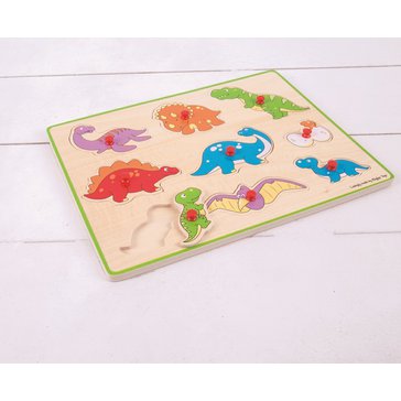 Dřevěné vkládací puzzle Dinosauři