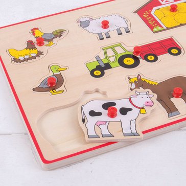 Dřevěné vkládací puzzle Farmářský statek