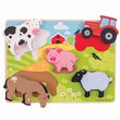 Vkládací puzzle farma – první dřevěné puzzle