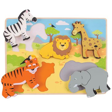 Vkládací puzzle safari Vkládací puzzle safari