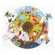 Kulaté podlahové puzzle Čtyři roční období – 50 dřevěných dílků