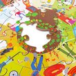 Kulaté podlahové puzzle Čtyři roční období – 50 dřevěných dílků