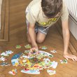 Kulaté podlahové puzzle Čtyři roční období – 50 dřevěných dílků