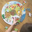 Kulaté podlahové puzzle Čtyři roční období – 50 dřevěných dílků
