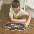Kulaté podlahové puzzle Sluneční soustava – 50 dřevěných dílků