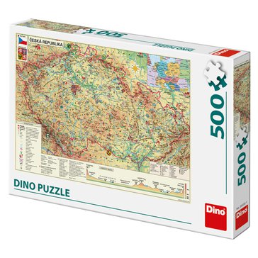 Puzzle Mapa České republiky 500 dílků Puzzle Mapa České republiky 500 dílků