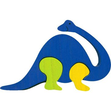 Dřevěné puzzle Brontosaurus – rozvoj motoriky a poznávání tvarů