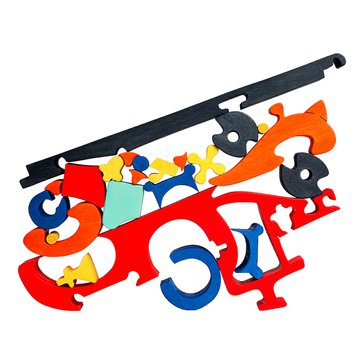 Dřevěné puzzle Hasičské auto – rozvoj motoriky a logického myšlení