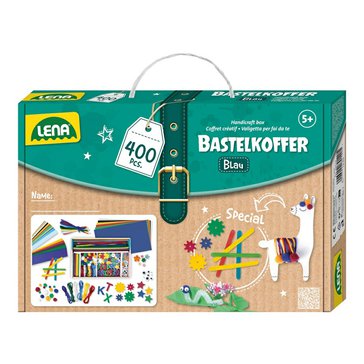 Lena Kreativní kufřík pro malé kutily, modrý 400 ks Lena Kreativní kufřík pro malé kutily, modrý 400 ks