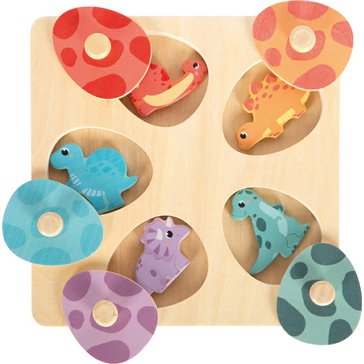 Dřevěné paměťové puzzle Dino 2v1