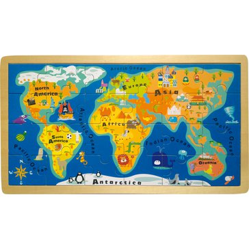 Vkládací puzzle velká mapa světa