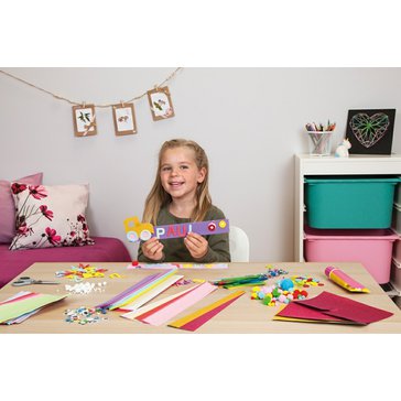 Lena Kreativní kufřík pro malé kutily, růžový 400 ks Lena Kreativní kufřík pro malé kutily, růžový 400 ks
