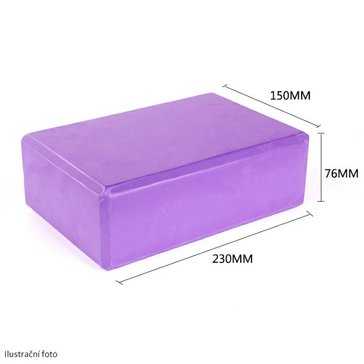 Yoga Blok podkládací kvádr 7,6 cm, 180-200 g Yoga Blok podkládací kvádr 7,6 cm, 180-200 g