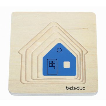 Vrstvené puzzle "Dům" - dřevěné s 5 vrstavami