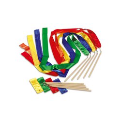Gymnastické stuhy - 5 ks, délka 1,6 m