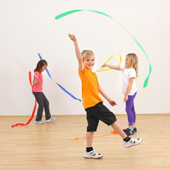 Gymnastické stuhy - 5 ks, délka 1,6 m