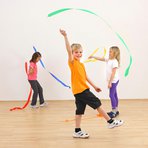 Gymnastické stuhy - 5 ks, délka 1,6 m