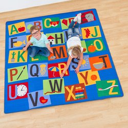 Koberec "Abeceda" - 200 x 200 cm