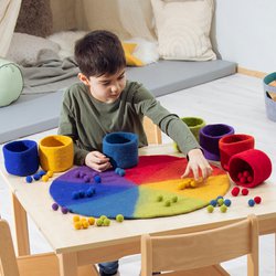 Třídící ovečkový set - z vlny, na počítání