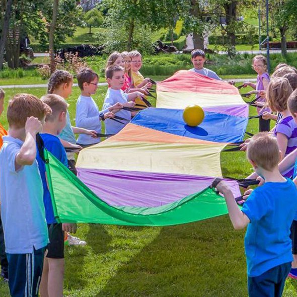 Velký šátek pro děti "Stonožka" - pro týmovou spolupráci