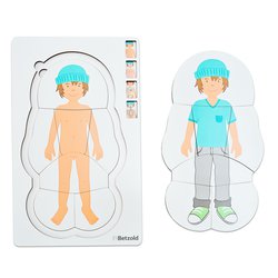 Vrstvené puzzle "Anatomie“ chlapec - 28 dílů, dřevěné