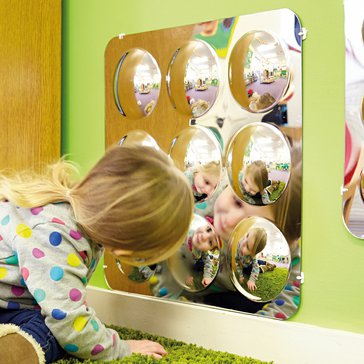 Zrcadlo konvexní "9" - nerozbitné zrcadlo pro děti