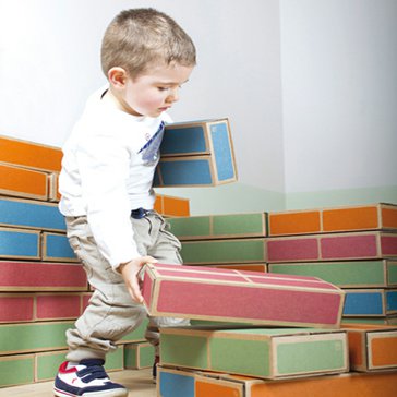 Cihly Fantazie - 20 ks, velká kartonová stavebnice