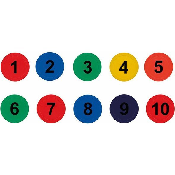 Čísla na podlahu - 10 disků pro rovnovážná cvičení