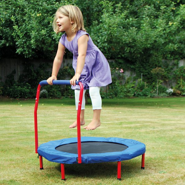 Trampolína pro malé děti - dětská trampolína s držadlem