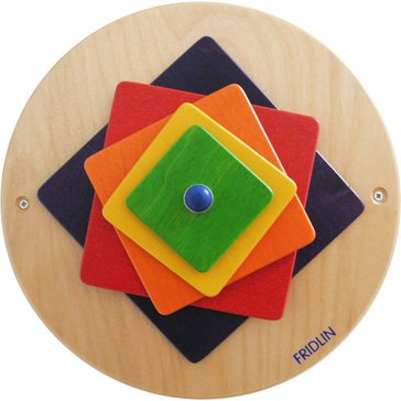 Otáčivé čtverce - nástěnná hra s tvary a barvami