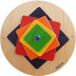 Otáčivé čtverce - hra s barvami a jemnou motorikou