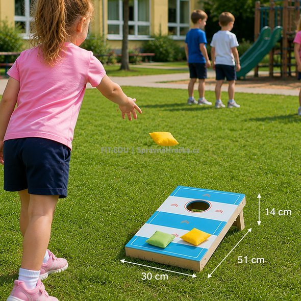 Hra 2v1 Cornhole a stolní hokej pro rozvoj zručnosti