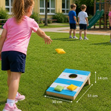 Hra 2v1 Cornhole a stolní hokej pro rozvoj zručnosti