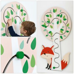 Strom a liška - hra a dekorace na stěnu