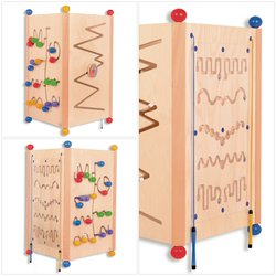Hrací věž "NewYork-WOOD" - 3 hry na log. myšlení