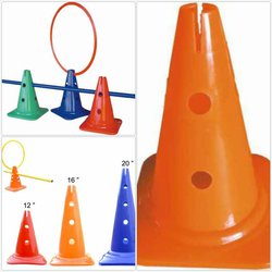 Kužel "Porto" - 30cm s horním otvorem - pro sport fotbal, hokej a trénink agility