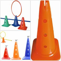 Kužel "Porto" - 40cm s horním otvorem - pro sport fotbal, hokej a trénink agility