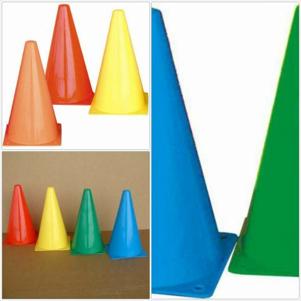 Kužel bez otvorů 30 cm - pro sport fotbal, hokej a trénink agility