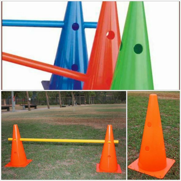 Kužel s otvory 38 cm - pro sport fotbal, hokej a trénink agility