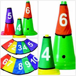 Návleky na kužele (číslice 1-10) - set návleků v 5 různých barvách
