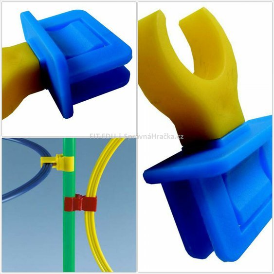 Spojka "Color C"  - spojení tyč/plochý kruh pro koordinační cvičení, didaktické hry