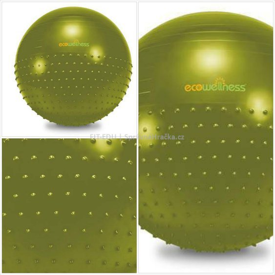 Ecowellness DUO Ball 65 - gymnastický míč s masážními výstupky